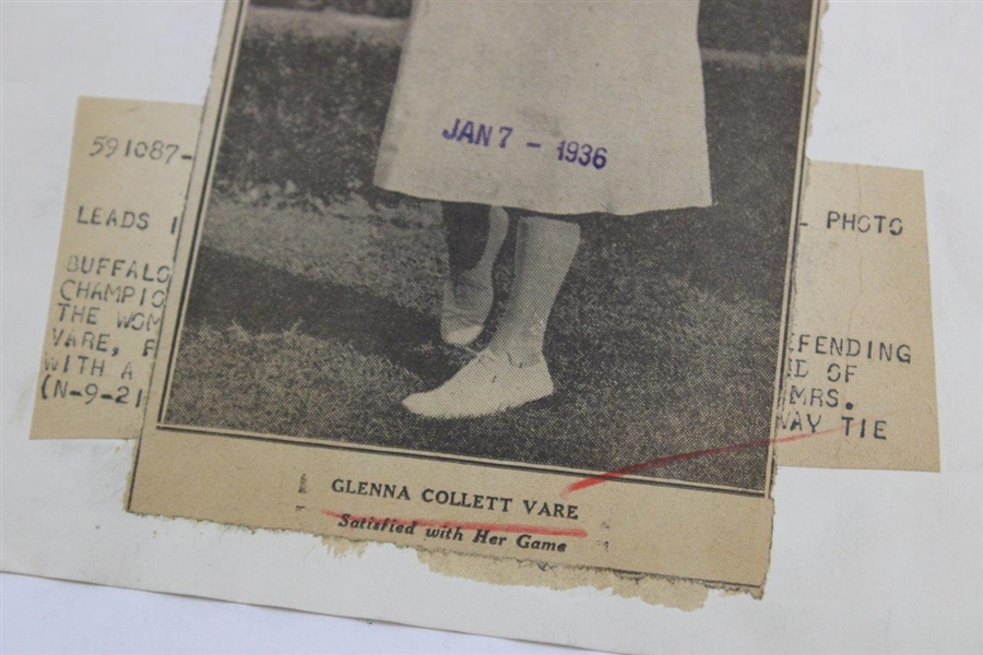 Glenna Collett 1936 Press Photo