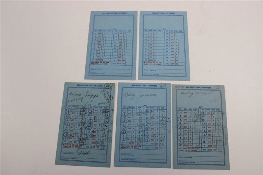 5 Scorecards From The All American Womens Tournament 3 Used And 2 Unused