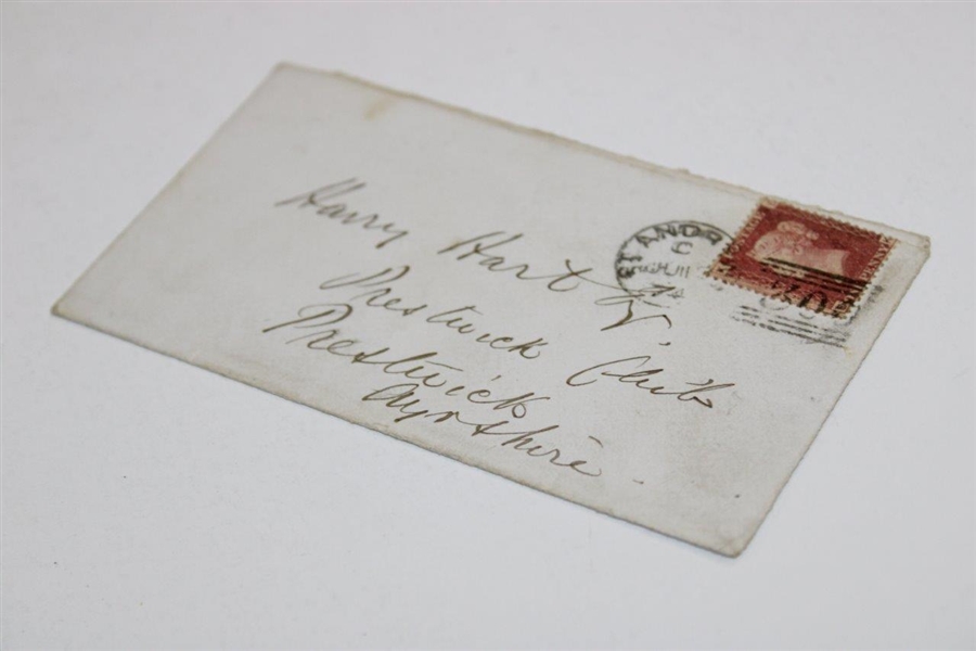 Envelope Addressed To Prestwick Club Postmarked 1874