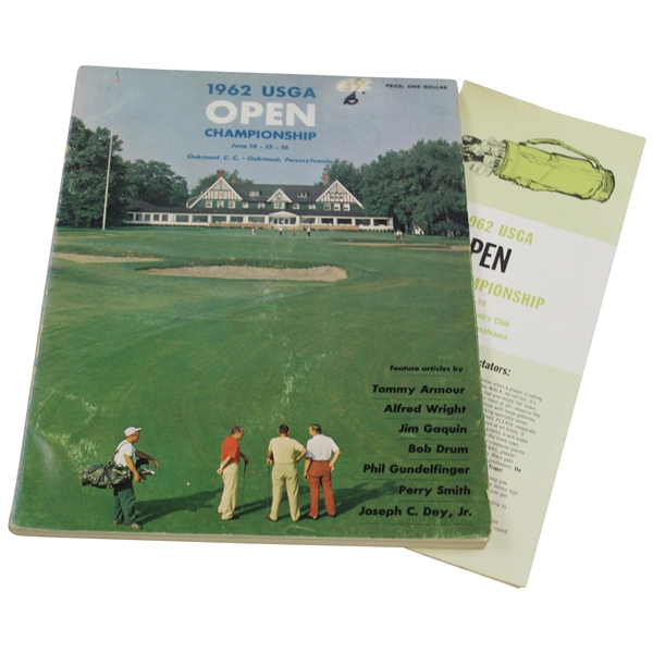 1962 US Open at Oakmont Country Club Official Program