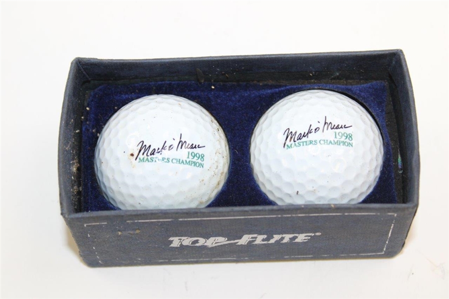 1997 Masters Tournament Official Caddy Hat w/'Squeeky' Ribbon & O'Meara Masters Golf Balls