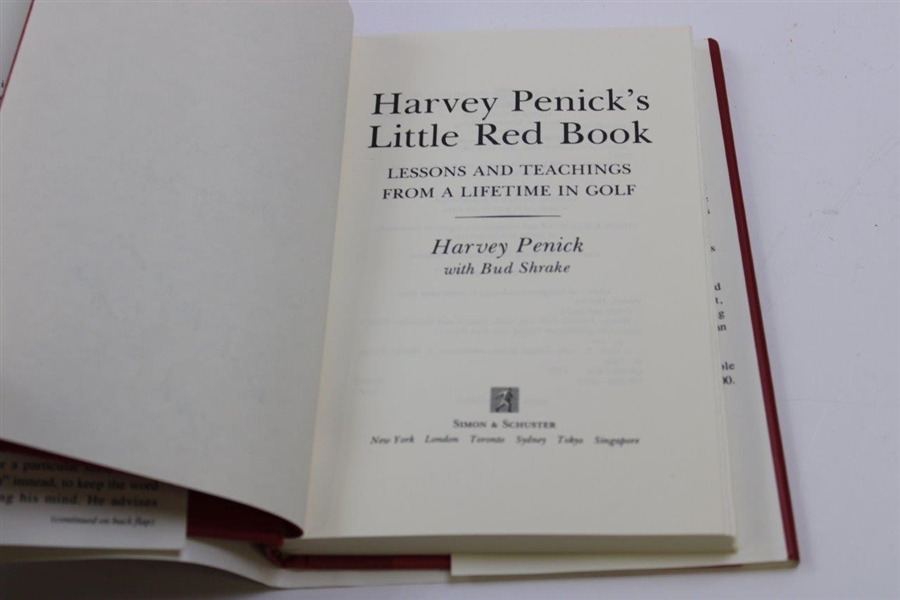 Harvey Penick & Bud Shrake Signed 'Harvey Penick's Little Red Book' 1st Ed JSA ALOA