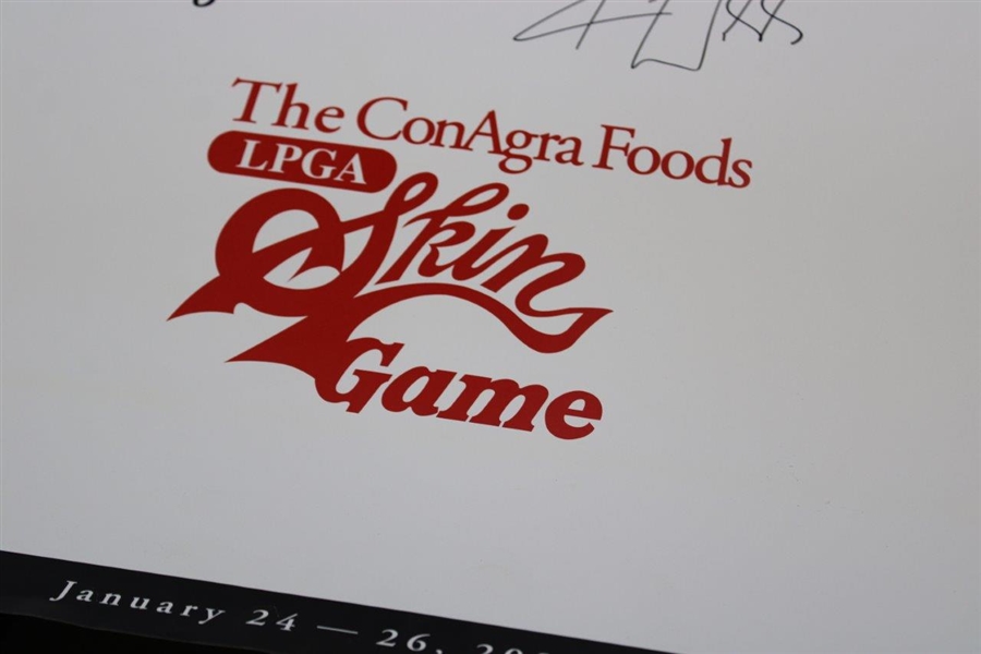 Annika, Davies, Diaz & Webb Signed 2003 ConAgra Foods LPGA Skins Game Poster JSA ALOA