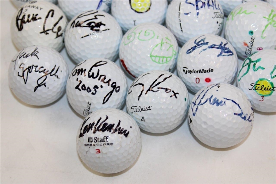 Ken Venturi & 30 Thirty (30) Miscellaneous Signed Signed Golf Balls JSA ALOA