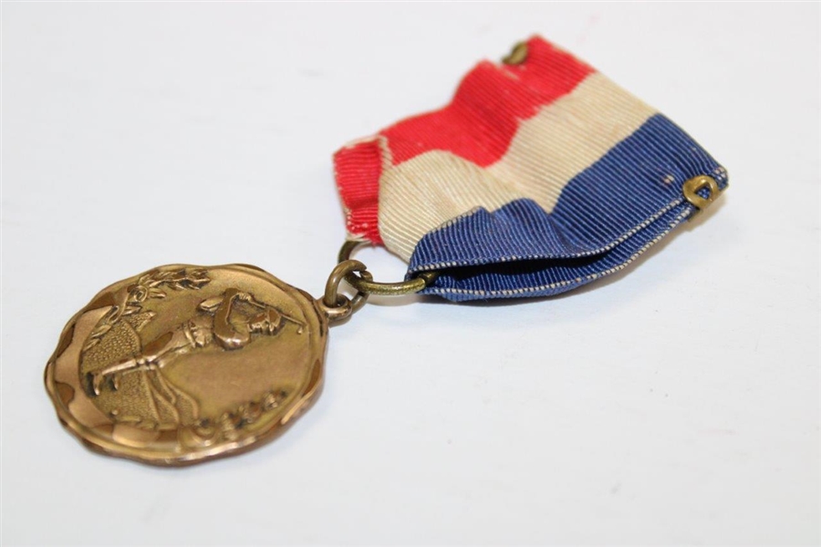 1931 Championship County Caddy Golfers Gold Filled Medal Won by Fred Bosloski