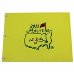 Bob Goalby Signed 2011 Masters Embroidered Flag with 68 JSA ALOA