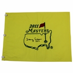 Tommy Aaron Signed 2011 Masters Embroidered Flag with 1973 JSA ALOA