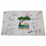 Twenty (20) US Open Champions Multi-Signed 2008 US Open at Torrey Pines Flag JSA #Z09265