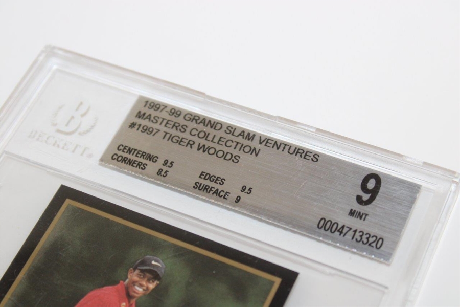 Tiger Woods 1997-99 Grand Slam Ventures Masters Collection BGS Mint 9 #0004713320