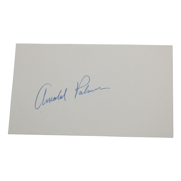 Arnold Palmer Signed 3x5 Index Card JSA #I02887