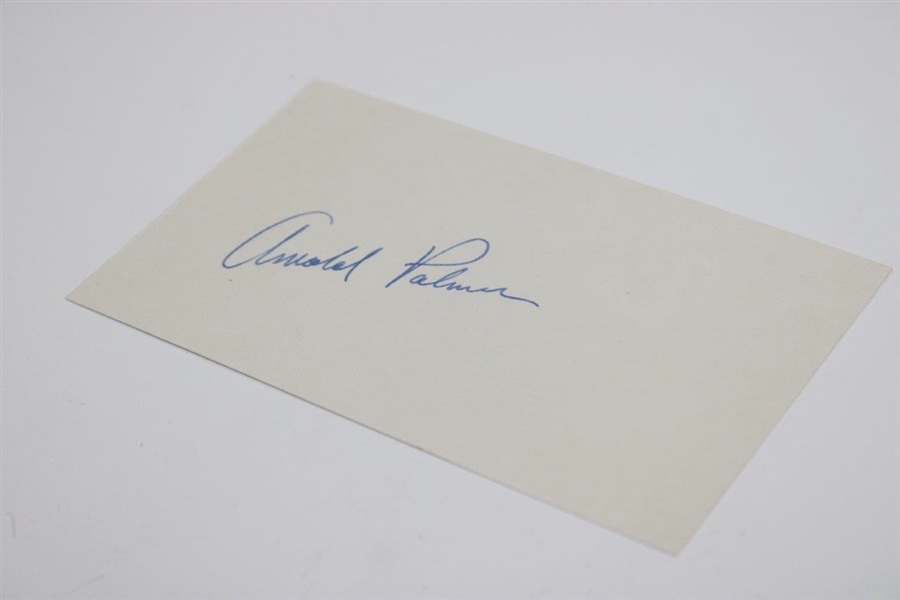 Arnold Palmer Signed 3x5 Index Card JSA #I02887