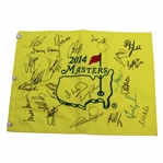 Masters Champs Signed 2014 Masters Embroidered Flag w/ Condoleeza Rice Center JSA ALOA