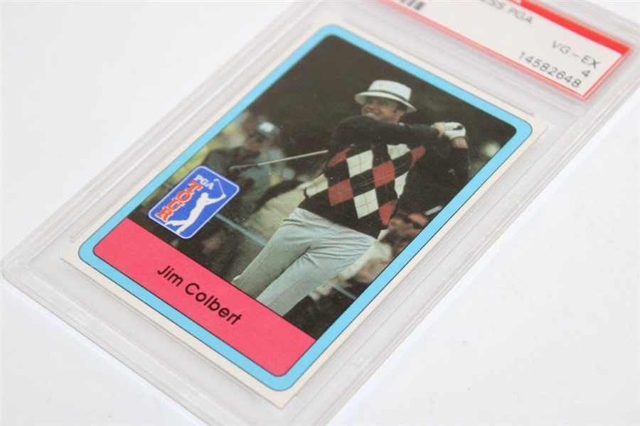 Jim Colbert 1983 Miller Press PGA Hand Cut Golf Card PSA 4 VG-EX #14582648