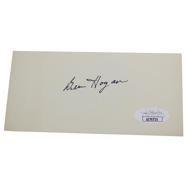Ben Hogan Signed Index Card JSA# AI76735