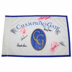 Nicklaus, Casper, Irwin & Six (6) others Signed Champions Gate Course Flag JSA ALOA