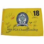 Fourteen (14) Major Champs Signed 2008 PGA Championship Screen Flag JSA ALOA