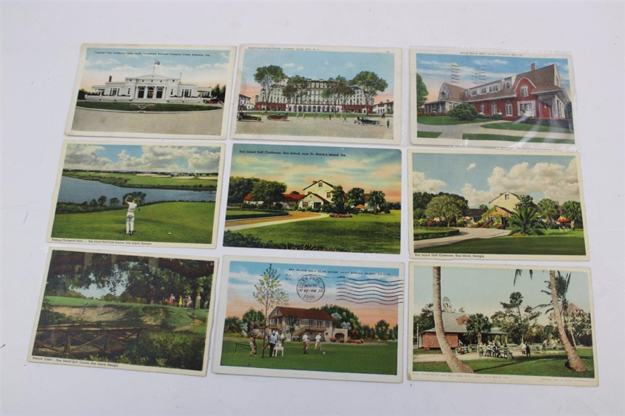 Twenty (20) Vintage Golf Themed Post Cards
