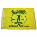 Downers Grove Golf Club -1892-1992 Golf Course Yellow Course Flag (Chicago Golf Club)