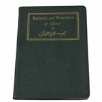 1935 Rights And Wrongs Of Golf Green Leather Cover Booklet