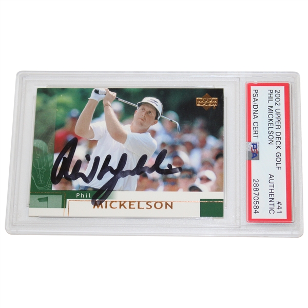 Phil Mickelson Signed 2002 Upper Deck Rookie Card PSA #28870584
