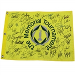 2023 Field Signed The Memorial Tournament Embroidered Flag JSA ALOA