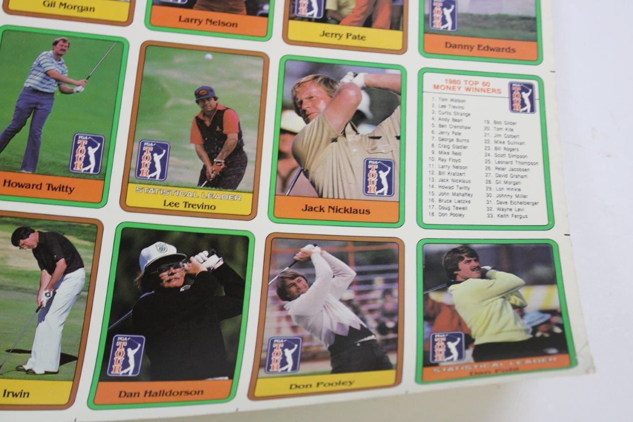 Lot Detail Donruss Pga Tour Golf Card Uncut Sheet Includes