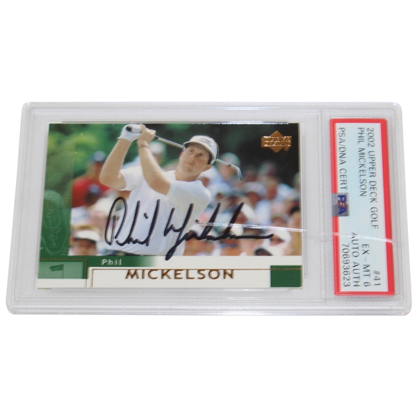 Lot Detail Phil Mickelson Signed 2002 Upper Deck Rookie Card 41 PSA