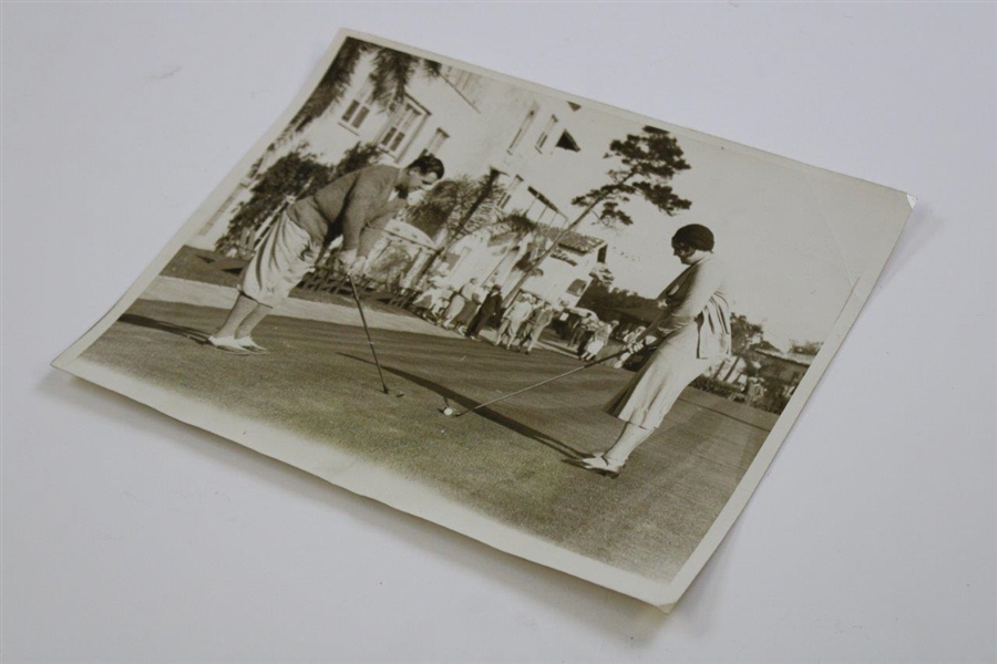 1931 Babe Ruth Teaching Daughter Setup and Drive Stance Photo 