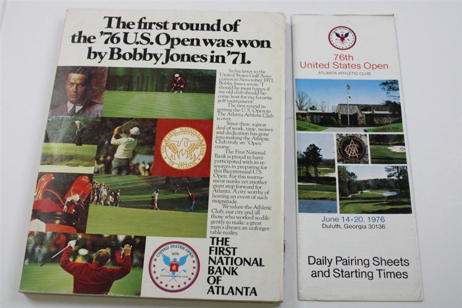 1976 US Open At Atlanta Athletic Club Program