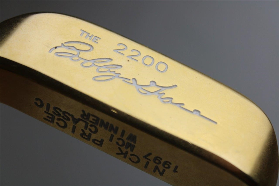 Nick Price 1997 MCI Classic Winner Bobby Grace Gold Plated The 2200 Putter