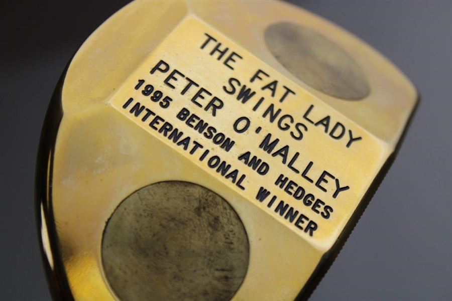 Peter O'Malley 1995 Benson And Hedges Int. Winner Gold Plated The Fat Lady Swings Putter