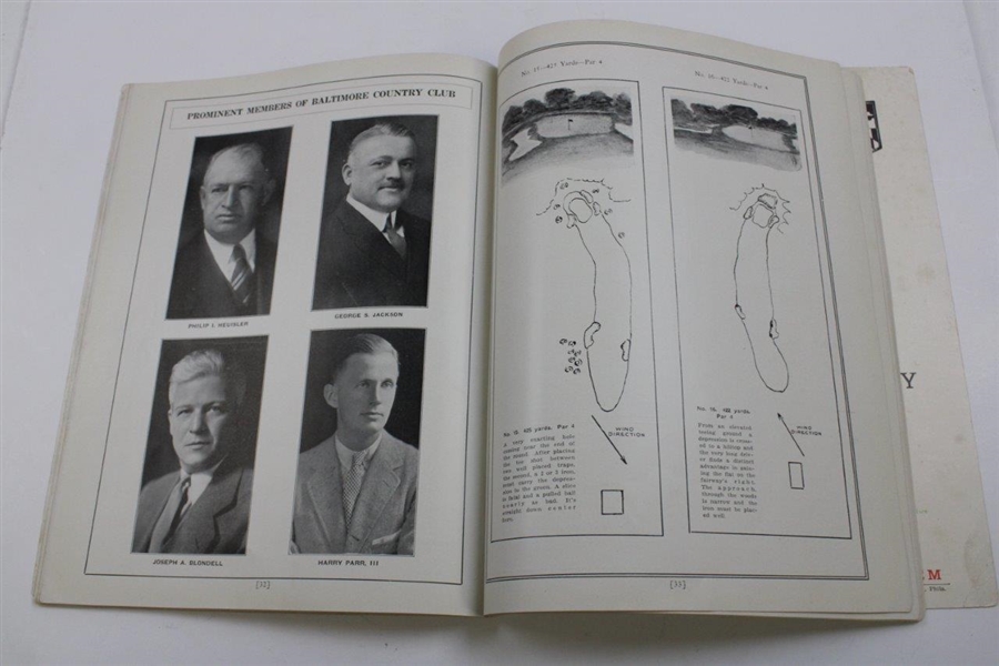 1932 US Amateur Golf Championship At Baltimore Country Club Program