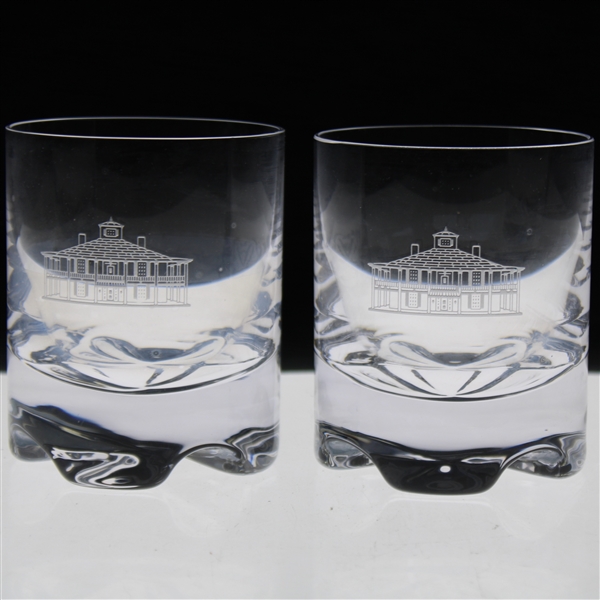Pair of Augusta National Golf Club Clubhouse Rocks Glasses