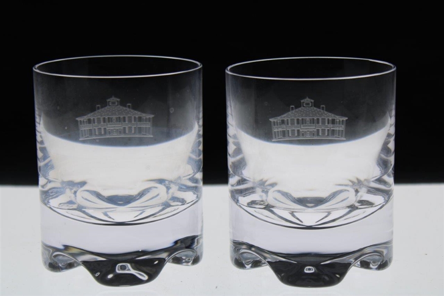 Pair of Augusta National Golf Club Clubhouse Rocks Glasses