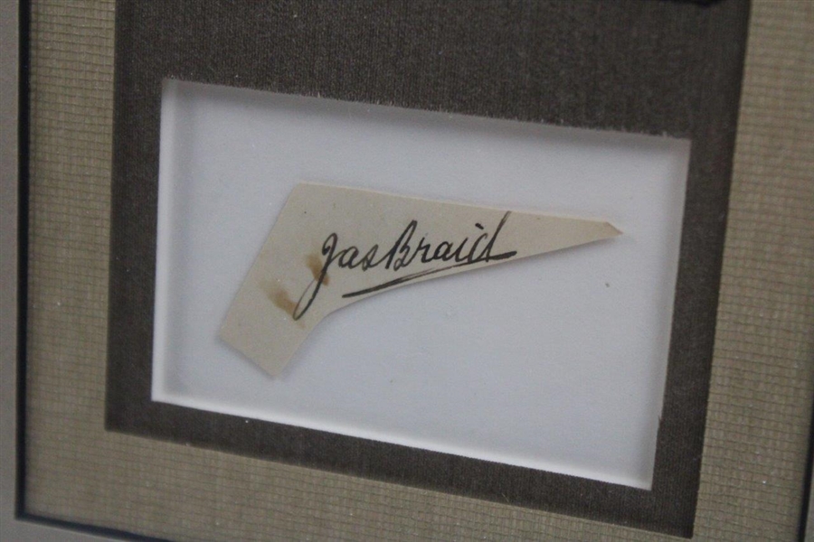 James Braid Cut Signature w/PSA Graded VG-EX 4 James Braid Card - Framed JSA ALOA