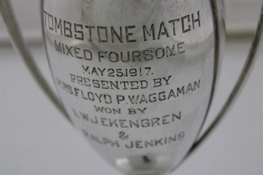 1917 Sterling Chevy Chase Club Tombstone Match Trophy