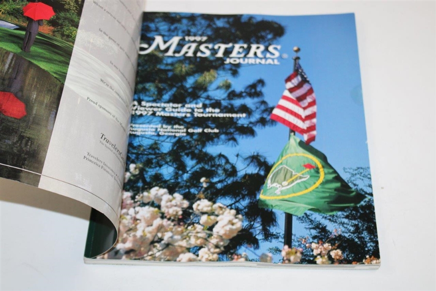 Tiger Woods Signed 1997 Masters Journal W/ Pairing Sheets (Thursday-Sunday) JSA ALOA