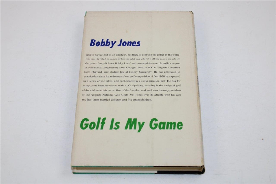 Bobby Jones Signed 1959 'Golf Is My Game' First Edition Book JSA ALOA