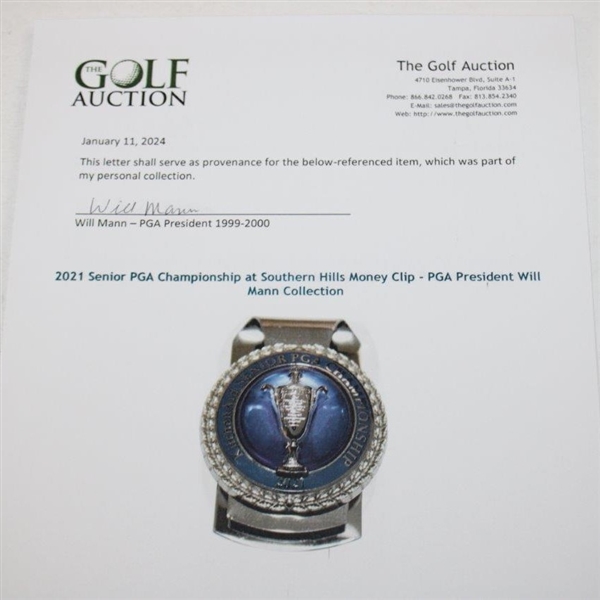 2021 Senior PGA Championship at Southern Hills Money Clip - PGA President Will Mann Collection