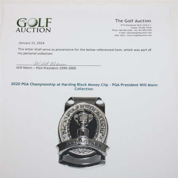 2020 PGA Championship at Harding Park Money Clip - PGA President Will Mann Collection