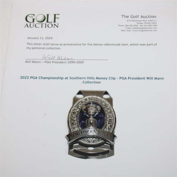 2022 PGA Championship at Southern Hills Money Clip - PGA President Will Mann Collection