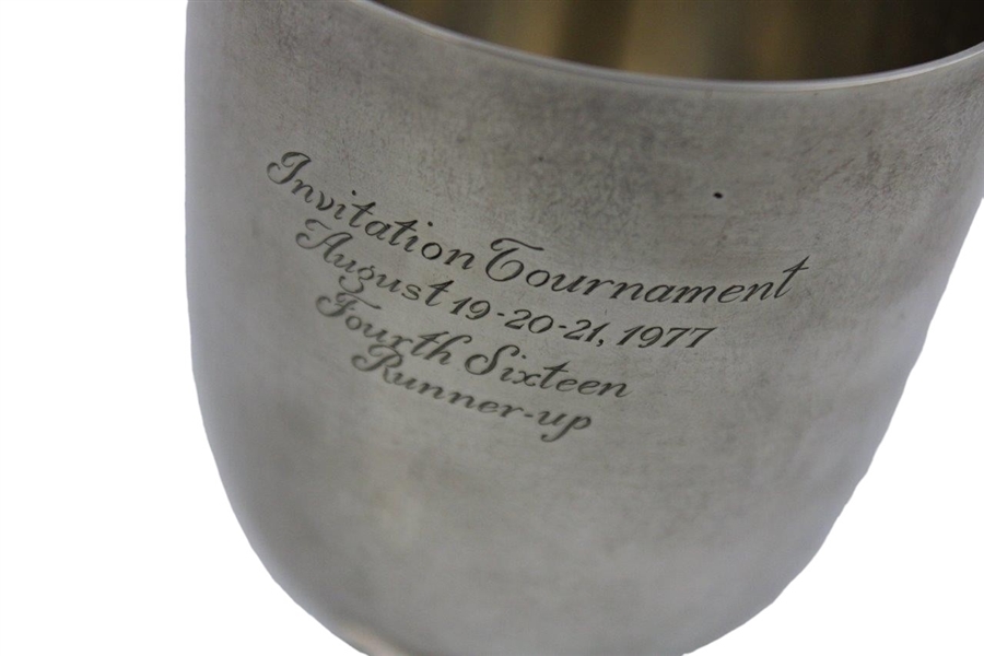 1977 National Golf Links Of America Invitation Tournament Runner Up Tiffany & Co. Sterling Silver Cup
