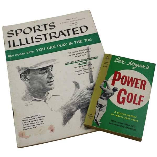 1959 'Power Golf' by Ben Hogan & 1957 Sports Illustrated w/Hogan on Cover