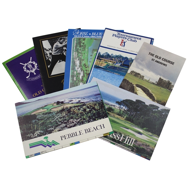 Seven (7) Scorecards From Iconic Golf Courses - Old Course, Pebble Beach, Bay Hill & More