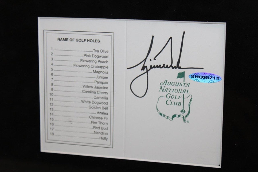 Tiger Woods Signed ANGC Scorecard Display w/1997 SI Magazine - Framed UDA #SH035211