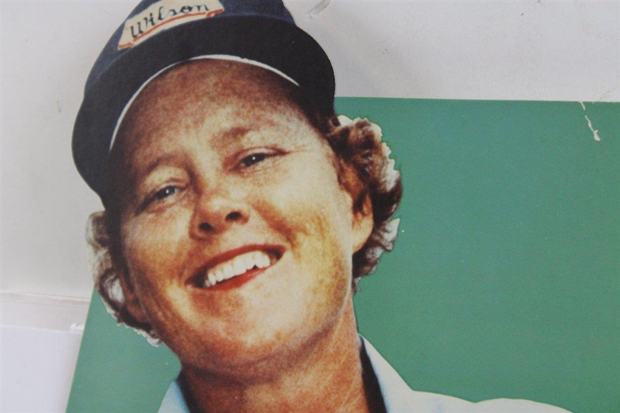 Patty Berg Cardboard 'Women's All-Time Leading Money Winner' POS Wilson Golf Equipment Ad