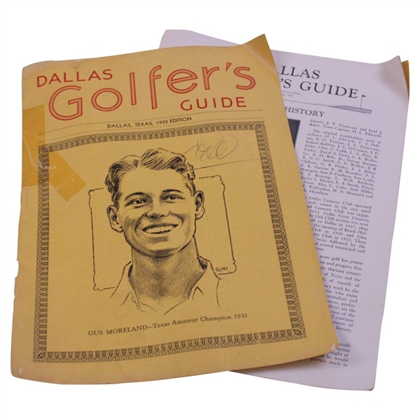 1932 Edition Dallas Golfer's Guide Book