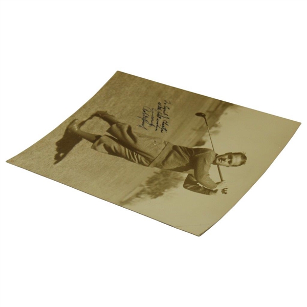 Bobby Jones Vintage Signed Post-Swing Sepia Photograph - Graded 9 JSA #YY73988