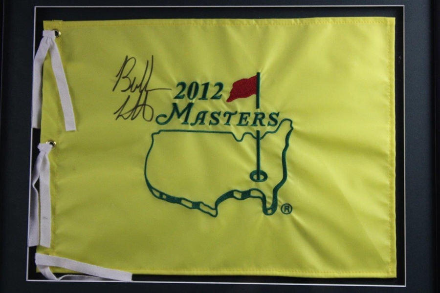 Bubba Watson Signed 2012 & 2014 Masters Tournament Flags Framed JSA ALOA