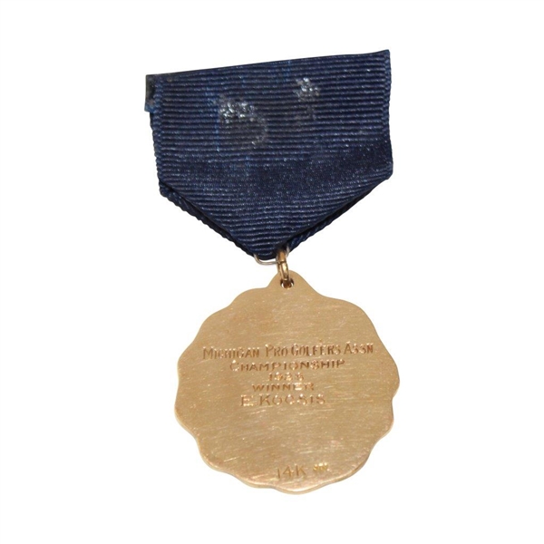 Emerick Kocsis' 1928 Michigan Pro Golfers Association Championship Winner 14K Medal